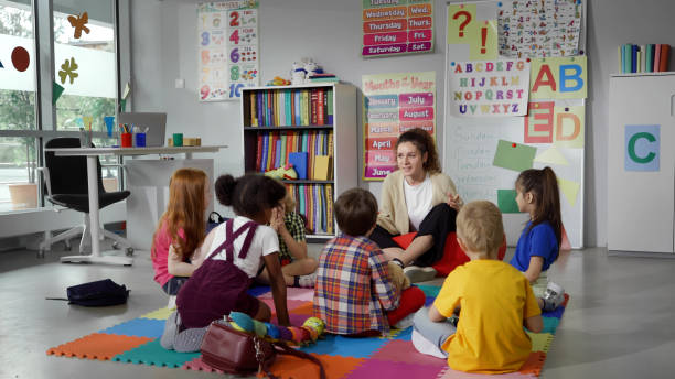 Preschool classroom with learning centers